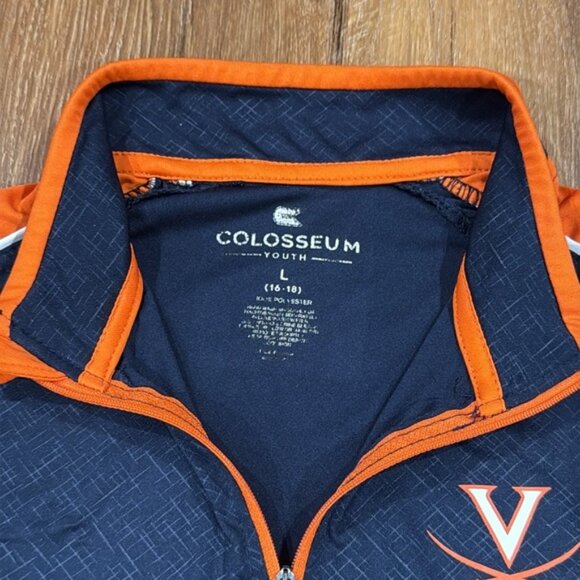 Colosseum Virginia Cavaliers (UVA) Boy’s Half-Zip Jacket (Size: L 16-18) - Picture 3 of 7